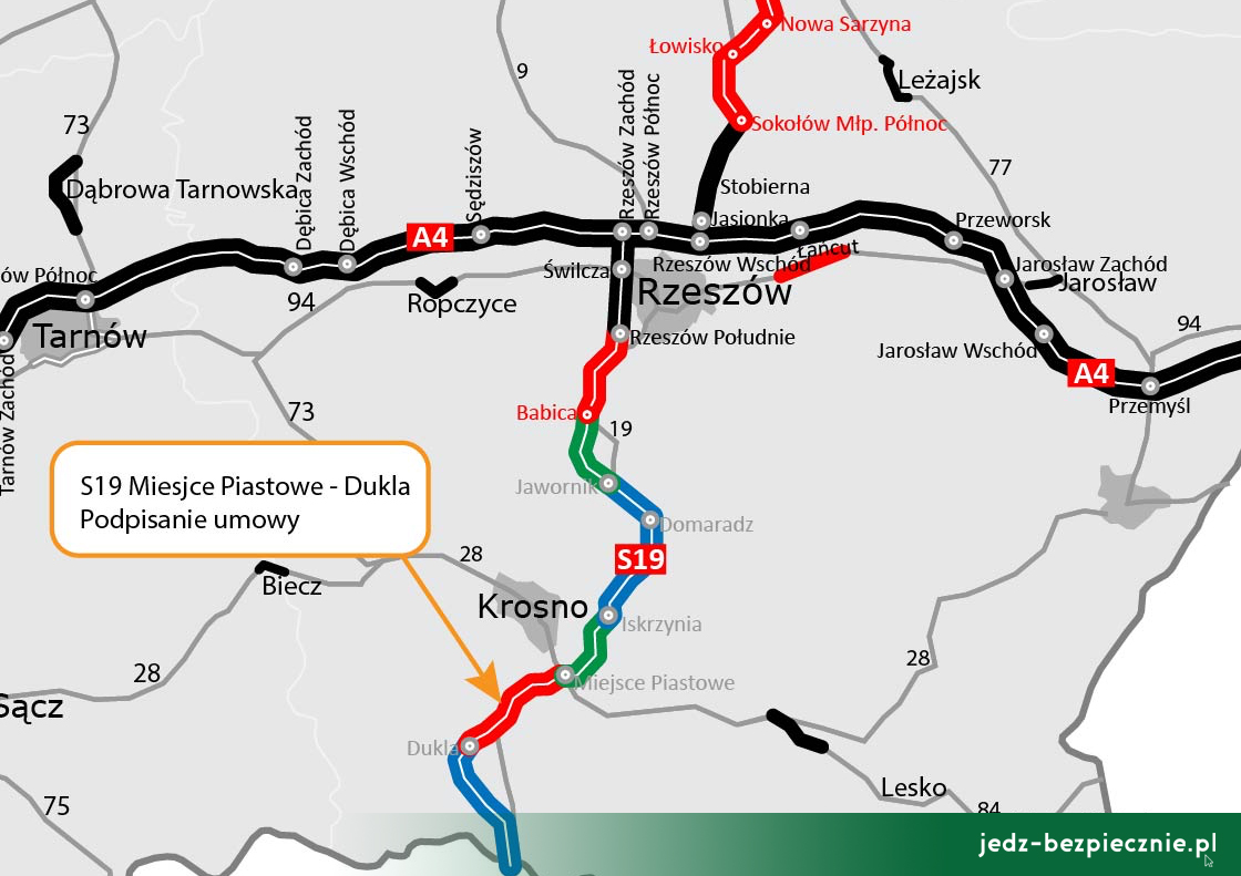 Polskie drogi - umowa na odcinek S19 Miejsce Piastowe - Dukla